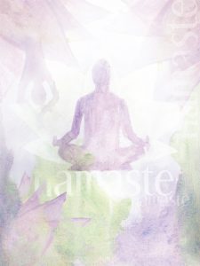 Illustration of a a person meditating