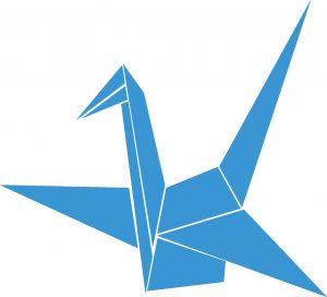 Illustration of a blue crane.