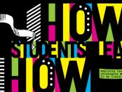 Illustration of colourful abstract typography for part of the article title "How students learn "