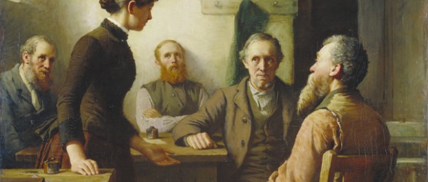 Painting of A Meeting of the School Trustees, 1885 by Robert Harris.