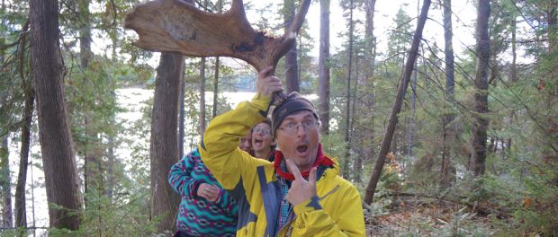 Photo of teacher in the woods