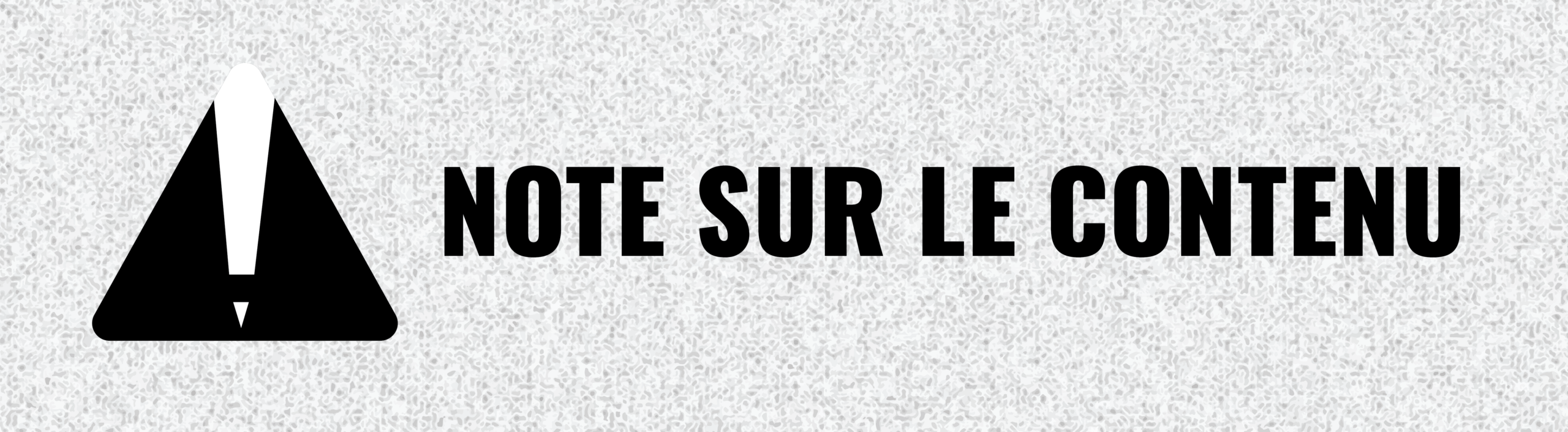 Note sur le contenu